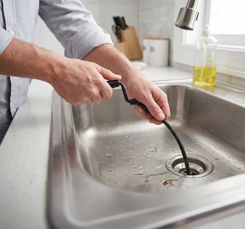 Drain-cleaning-using-snaking